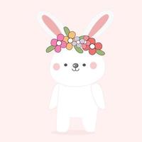 Easter Rabbit cartoon character. vector