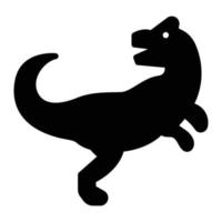 ilustración de vector de dinosaurio en un fondo. símbolos de calidad premium. iconos vectoriales para concepto y diseño gráfico.