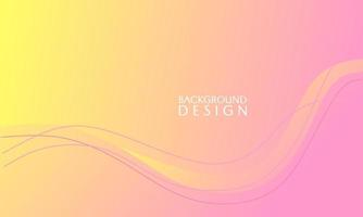 blank banner on pink and orange gradient background with curved pattern. beautiful and elegant design vector