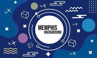 fondo abstracto geométrico estilo memphis. adecuado para diseño de portada, sitio web y banner vector