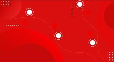 diseño de banner de color rojo con elementos geométricos. diseño de tecnología digital. vector