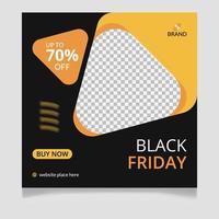 Black friday sale social media post template vector