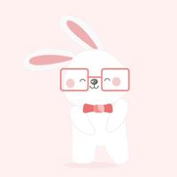 Cute Rabbit character. vector