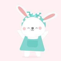 Cute rabbit.baby bunny. vector