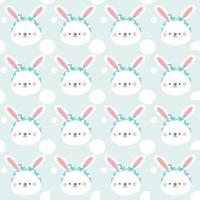 Seamless pattern with rabbit. vector