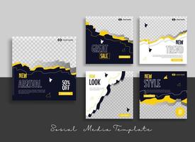 Creative Business marketing social media post templat vector