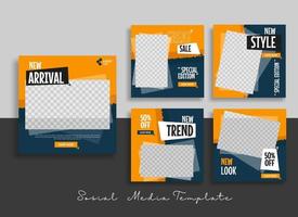 Creative Business marketing social media post template vector