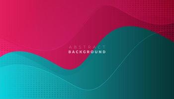 Abstract background modern design with might green and red colour background pattern wavy style vector