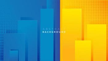 Abstract background modern design with blue and yellow colour background pattern cube style vector