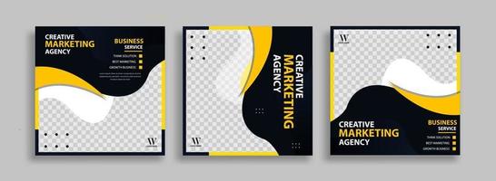 Creative Business marketing social media post templat vector