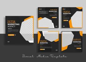 Creative Business marketing social media post template vector