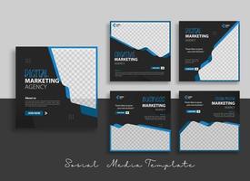 Creative Business marketing social media post template vector
