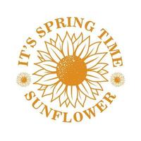it's spring time logo design vector
