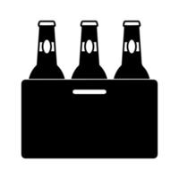 Pack of bottles icon isolated. Flat design. EPS10 Vector Illustration