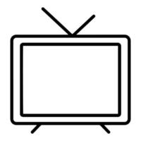 Analog television line design with two antennas on white background. Vector illustration