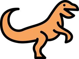 Ilustración de vector de dinosaurio en un fondo. Símbolos de calidad premium. Iconos vectoriales para concepto y diseño gráfico.