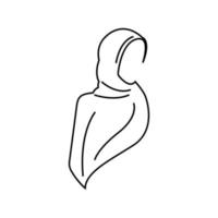 plantilla de diseño de icono de hijab vector