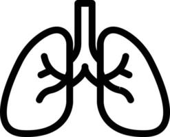 ilustración vectorial de pulmones en un fondo. símbolos de calidad premium. iconos vectoriales para concepto y diseño gráfico. vector