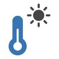 ilustración de vector de temperatura de verano en un fondo. símbolos de calidad premium. iconos vectoriales para concepto y diseño gráfico.