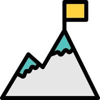 mountain goal vector illustration on a background.Premium quality symbols.vector icons for concept and graphic design.