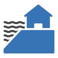 house flood vector illustration on a background.Premium quality symbols.vector icons for concept and graphic design.