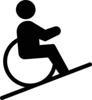 wheelchair hiking vector illustration on a background.Premium quality symbols.vector icons for concept and graphic design.