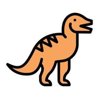 Ilustración de vector de dinosaurio en un fondo. Símbolos de calidad premium. Iconos vectoriales para concepto y diseño gráfico.