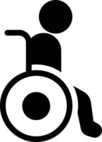 ilustración vectorial de discapacidad en un fondo. símbolos de calidad premium. iconos vectoriales para concepto y diseño gráfico. vector
