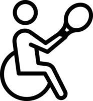 ilustración de vector de bádminton de handicap en un fondo. símbolos de calidad premium. iconos vectoriales para concepto y diseño gráfico.