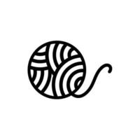 yarn ball icon design template vector