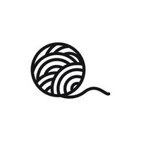 wool yarn icon design template vector