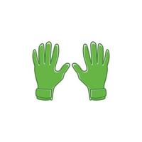 vector de plantilla de diseño de icono de logotipo de guantes