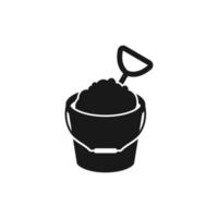 sand bucket icon design template vector