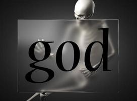 palabra de dios sobre vidrio y esqueleto foto