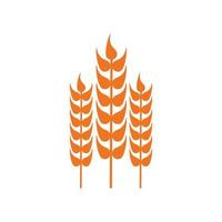 Wheat and rice icon logo design template vector