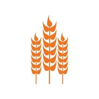 Wheat and rice icon logo design template vector