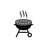 vector de plantilla de diseño de icono de parrilla de barbacoa