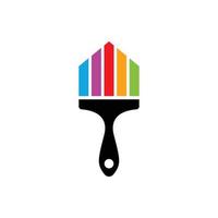 paint brush logo icon design template vector