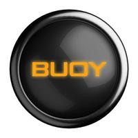 Word on black button photo