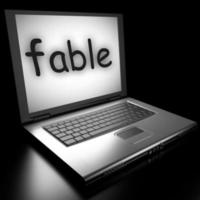 fable word on laptop photo