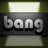 bang word of iron on carbon photo
