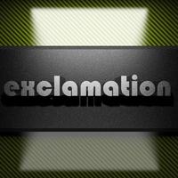exclamation word of iron on carbon photo