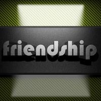 friendship word of iron on carbon photo