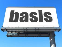 basis word on billboard photo