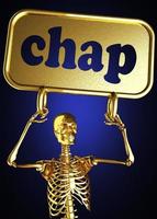 chap word and golden skeleton photo