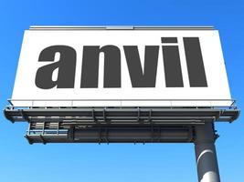 anvil word on billboard photo