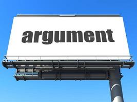 argument word on billboard photo