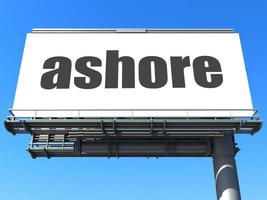 ashore word on billboard photo