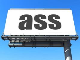 ass word on billboard photo