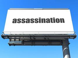 assassination word on billboard photo